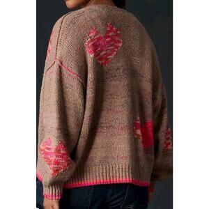 Anthropologie Daily Practice Heart Cardigan Sweater (Size M/L)